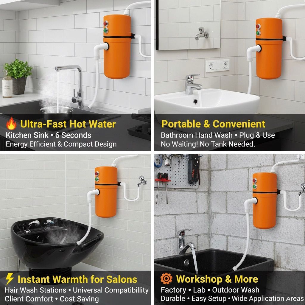 Portable Instant Hot Water Heater | Fast 6-Second Heating
